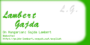 lambert gajda business card